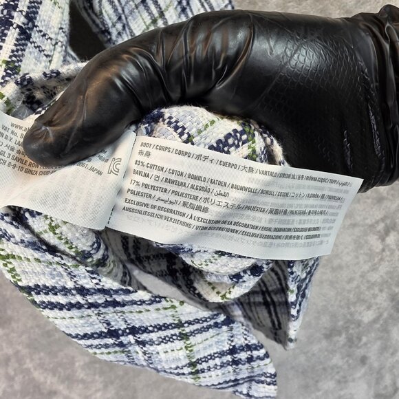 Abercrombie & Fitch Shirt Womens S Blue Green Plaid Button Down Oversized Casual - Picture 10 of 11